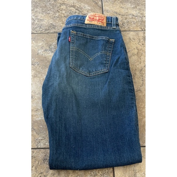 Levis 514 Straight Jeans Mens 33x30 Blue Denim Stretch Cotton Fit 33X29 - Picture 1 of 7